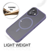 For iPhone 16 GEBEI Skin Feel MagSafe Magnetic Phone Case(Purple)