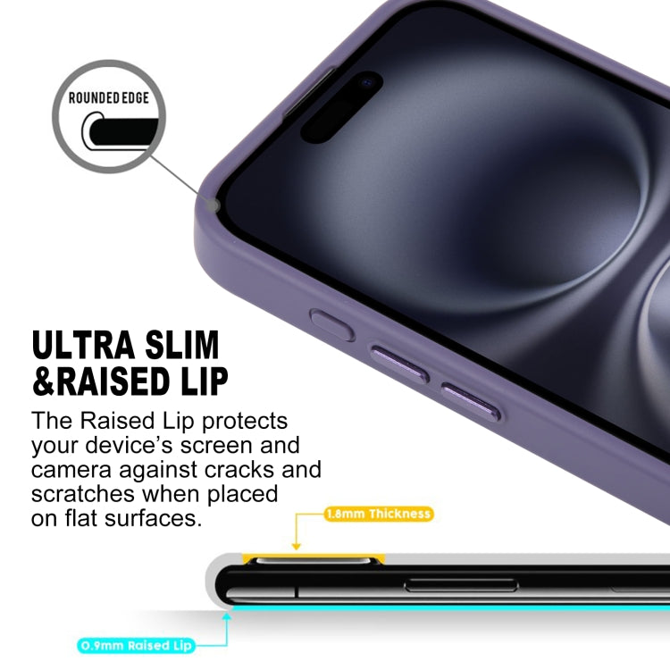 For iPhone 16 GEBEI Skin Feel MagSafe Magnetic Phone Case(Purple)