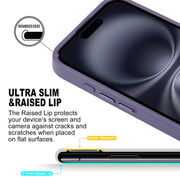 For iPhone 16 GEBEI Skin Feel MagSafe Magnetic Phone Case(Purple)