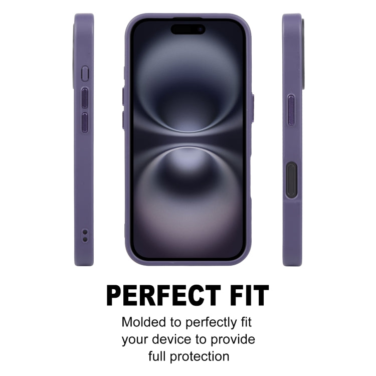 For iPhone 16 Plus GEBEI Skin Feel MagSafe Magnetic Phone Case(Purple)