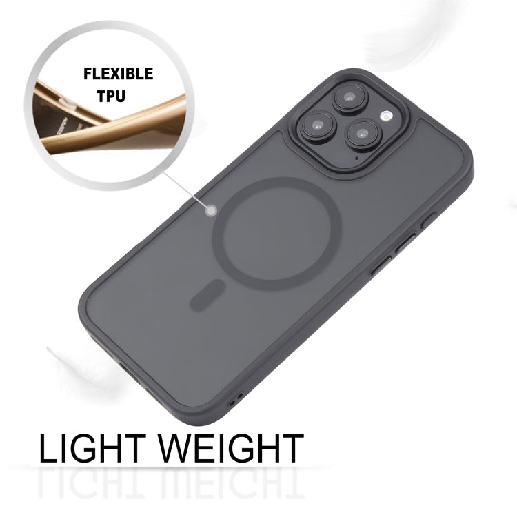 For iPhone 16 Pro Max GEBEI Skin Feel MagSafe Magnetic Phone Case(Black)