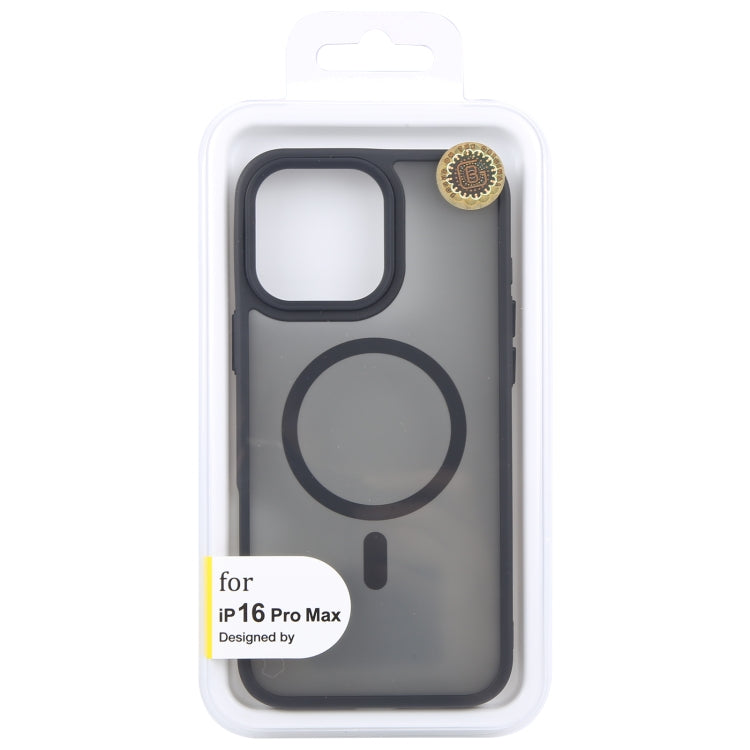 For iPhone 16 Pro Max GEBEI Skin Feel MagSafe Magnetic Phone Case(Black)