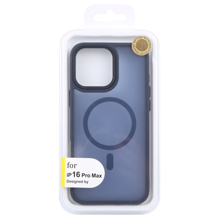 For iPhone 16 Pro Max GEBEI Skin Feel MagSafe Magnetic Phone Case(Blue)