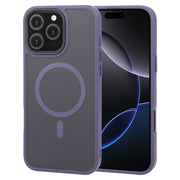 For iPhone 16 Pro Max GEBEI Skin Feel MagSafe Magnetic Phone Case(Purple)