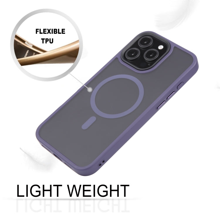 For iPhone 16 Pro Max GEBEI Skin Feel MagSafe Magnetic Phone Case(Purple)