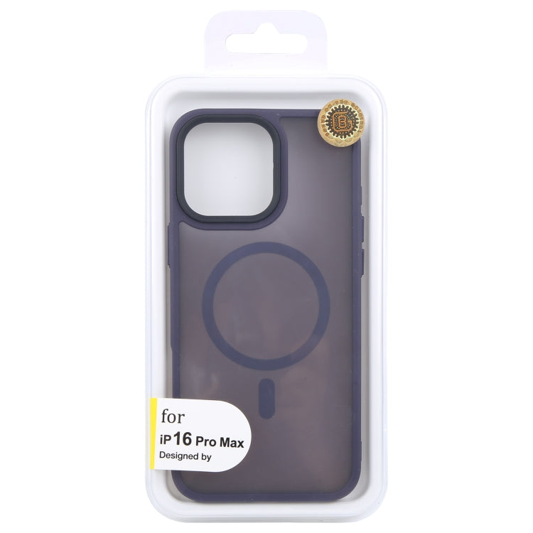 For iPhone 16 Pro Max GEBEI Skin Feel MagSafe Magnetic Phone Case(Purple)