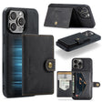 For iPhone 16 Pro Max JEEHOOD J01 Retro Magnetic Detachable Wallet Phone Case(Black) - free shipping - PMC TechLife - Order now!