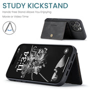 For iPhone 16 Pro Max JEEHOOD J01 Retro Magnetic Detachable Wallet Phone Case(Black)