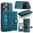 For iPhone 16 Pro Max JEEHOOD J01 Retro Magnetic Detachable Wallet Phone Case(Blue) - iPhone 16 Pro Max Cases by JEEHOOD | Online Shopping South Africa | PMC TechLife | Buy Now Pay Later Mobicred