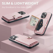 For iPhone 16 Pro Max JEEHOOD J01 Retro Magnetic Detachable Wallet Phone Case(Pink)