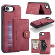 For iPhone 16e JEEHOOD J01 Retro Magnetic Detachable Wallet Phone Case(Red) - free shipping - PMc TechLife - Order now!