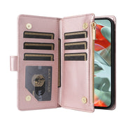 For Google Pixel 9 Pro XL Crossbody Zipper Wallet Rhombus Leather Phone Case(Rose Gold)
