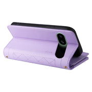 For Google Pixel 8a Crossbody Zipper Wallet Rhombus Leather Phone Case(Purple)