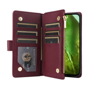 For Google Pixel 8a Crossbody Zipper Wallet Rhombus Leather Phone Case(Wine Red)
