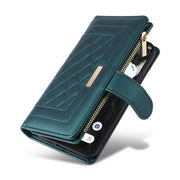 For Google Pixel 7 Crossbody Zipper Wallet Rhombus Leather Phone Case(Green)