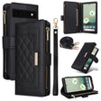 For Google Pixel 6a Crossbody Zipper Wallet Rhombus Leather Phone Case(Black) - Google Cases by PMC TechLife | Online Shopping South Africa | PMC TechLife | Buy Now Pay Later Mobicred