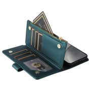 For Samsung Galaxy S24+ 5G Crossbody Zipper Wallet Rhombus Leather Phone Case(Green)
