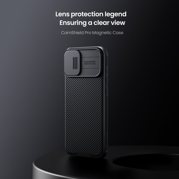 For iPhone 16 Plus NILLKIN CamShield Pro Magnetic PC Phone Case(Black)