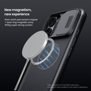 For iPhone 16 NILLKIN CamShield Pro Magnetic PC Phone Case(Black)