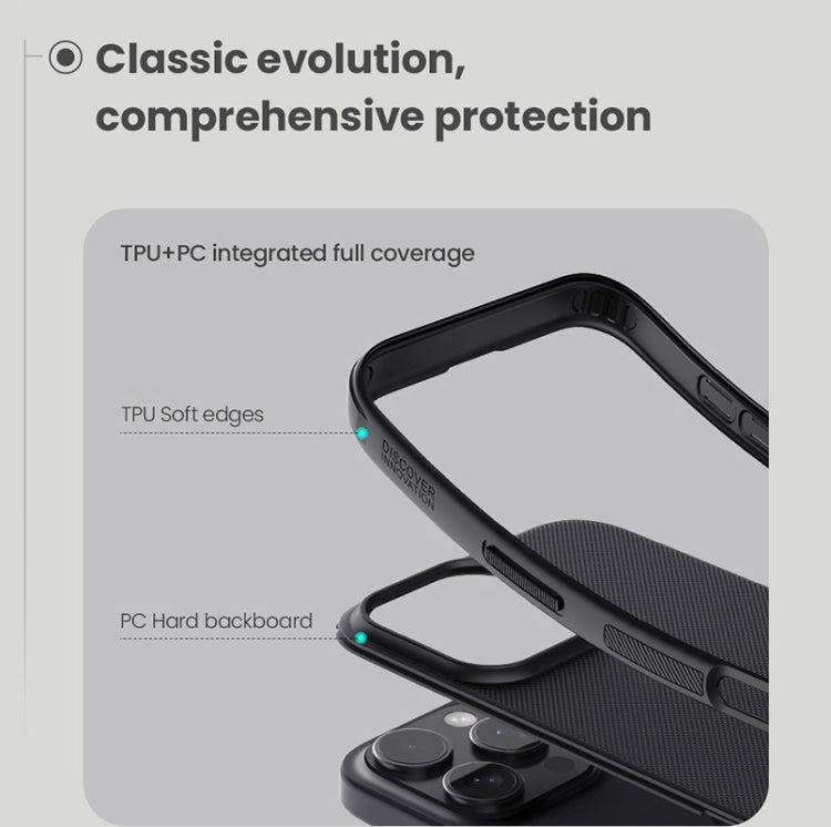 For iPhone 16 Pro NILLKIN Frosted Shield Pro PC + TPU Phone Case(Black)
