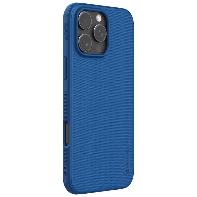 For iPhone 16 Pro NILLKIN Frosted Shield Pro PC + TPU Phone Case(Blue)