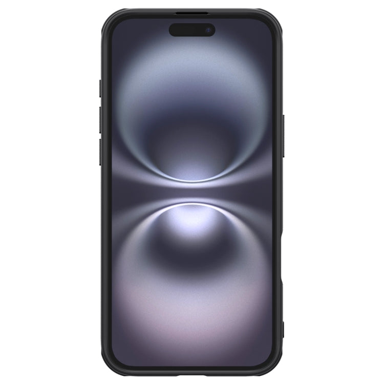 For iPhone 16 NILLKIN Frosted Shield Pro PC + TPU Phone Case(Black)