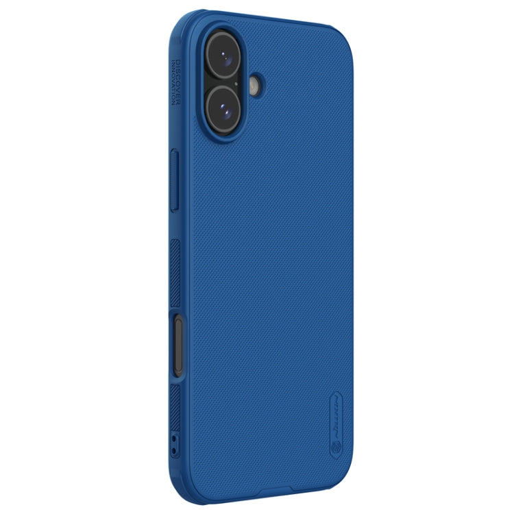 For iPhone 16 NILLKIN Frosted Shield Pro PC + TPU Phone Case(Blue)