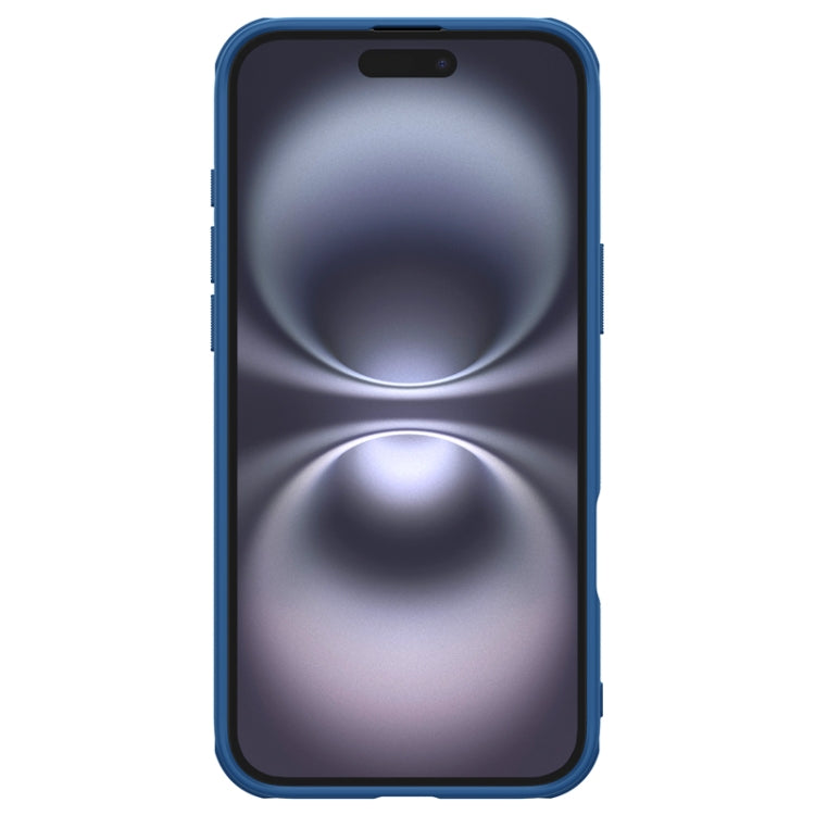 For iPhone 16 NILLKIN Frosted Shield Pro PC + TPU Phone Case(Blue)