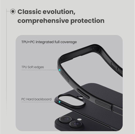 For iPhone 16 NILLKIN Frosted Shield Pro PC + TPU Phone Case(Blue)