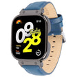 For Redmi Watch 4 Metal Black Frame Genuine Leather Watch Band(Blue) - free shipping - PMc TechLife - Order now!