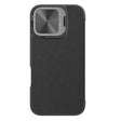 For iPhone 16 NILLKIN Qin Prop Series Flip Camera Cover Design Leather Phone Case(Plain Leather Black) - free shipping - PMC TechLife - Order now!
