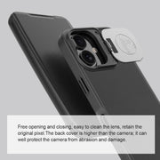 For iPhone 16 NILLKIN Qin Prop Series Flip Camera Cover Design Leather Phone Case(Plain Leather Black)