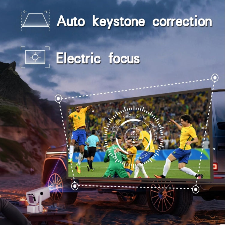 Y7S 720P Android 11 OS Portable Home WiFi Projector with Speaker, CPU:RK3326(AU Plug)