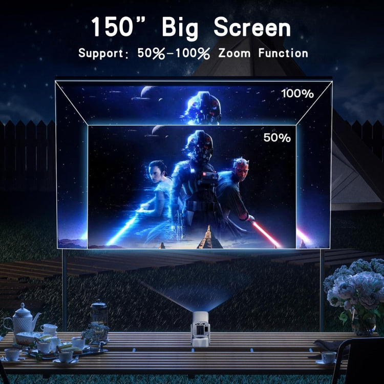 Y7S 720P Android 11 OS Portable Home WiFi Projector with Speaker, CPU:Allwinner H713(EU Plug)