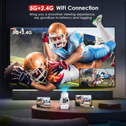 Y7S 720P Android 11 OS Portable Home WiFi Projector with Speaker, CPU:RK3326(AU Plug)