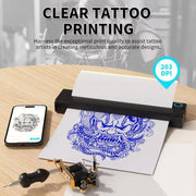 A41 203DPI Portable Tattoo Printer Office Study Bluetooth HD Thermal Printer(White)