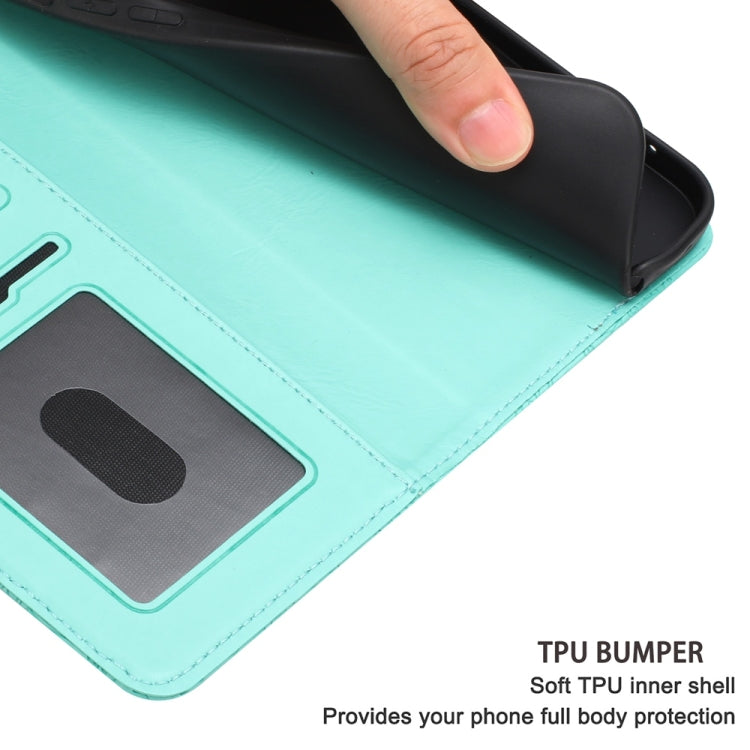 For Samsung Galaxy S25+ 5G Floral Embossed Pattern Leather Phone Case(Light Green)
