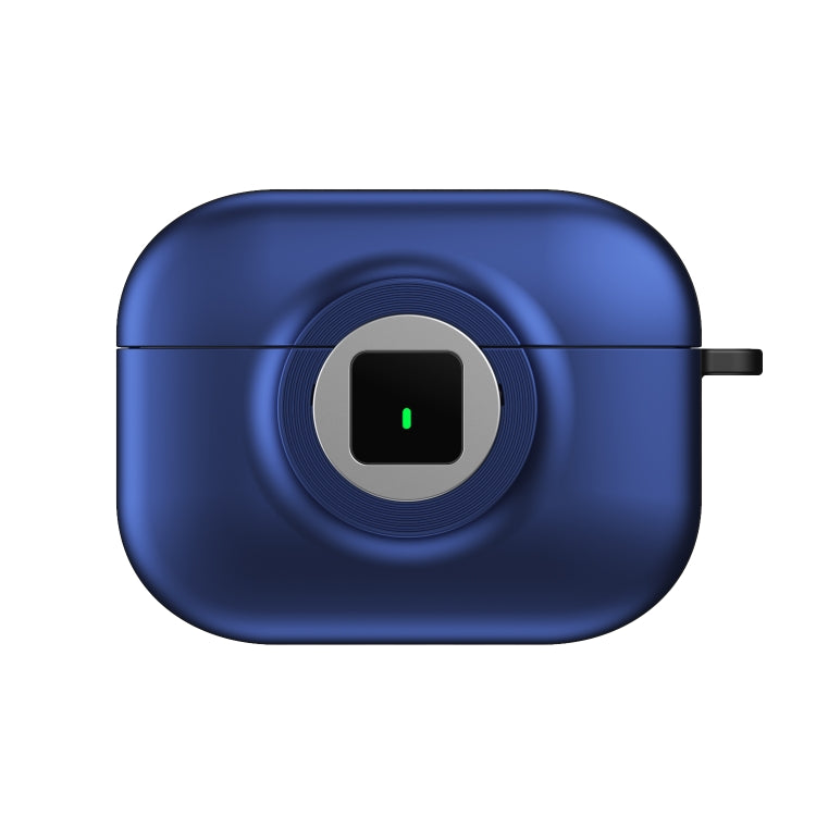 For AirPods Pro Camera Series PC + TPU Headset Shockproof Carbon Fibre Case(Blue)