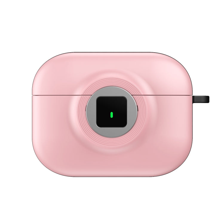 For AirPods Pro Camera Series PC + TPU Headset Shockproof Carbon Fibre Case(Pink)