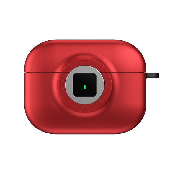 For AirPods Pro Camera Series PC + TPU Headset Shockproof Carbon Fibre Case(Red)