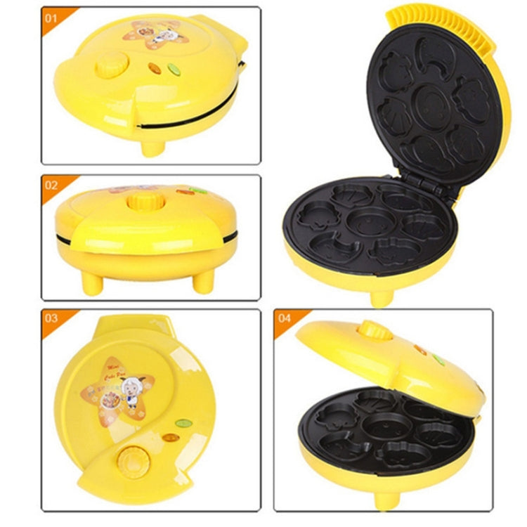 Household Cake Machine Double-sided Heating Baking Machine, Plug Type:US Plug(Yellow)