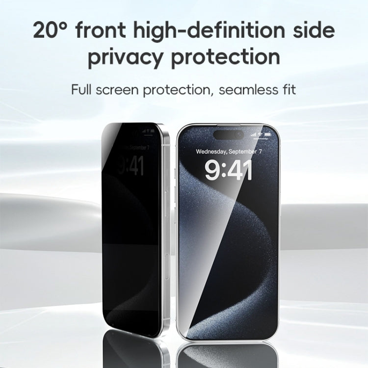 For iPhone 16 Pro Max ZGA 0.33mm 2.5D Anti-static Privacy Tempered Glass Film