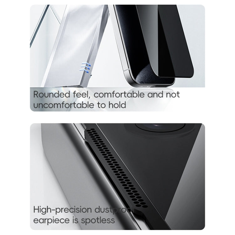 For iPhone 16 Plus ZGA 0.33mm 2.5D Anti-static Privacy Tempered Glass Film