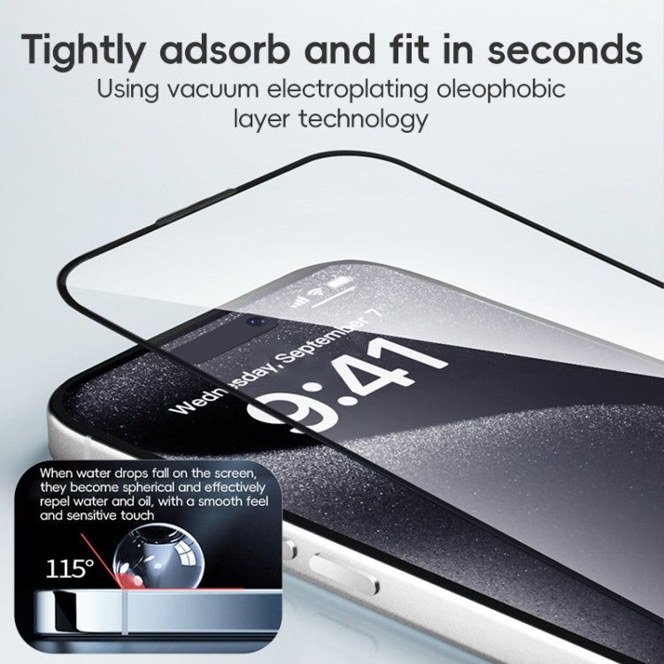 For iPhone 16 Plus ZGA 0.33mm 2.5D Anti-static HD Tempered Glass Film