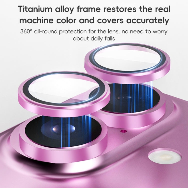For iPhone 16 / 16 Plus ZGA AR Eagle Eye Phone Lens Film(Pink)
