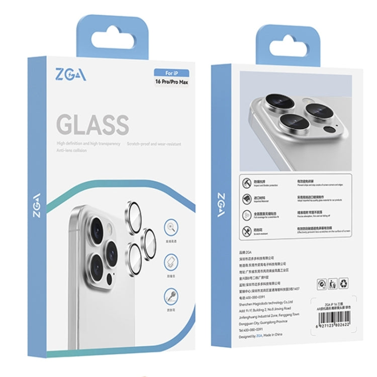 For iPhone 16 / 16 Plus ZGA AR Eagle Eye Phone Lens Film(Pink)