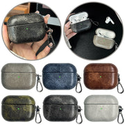 For AirPods 4 Retro Oil Leather Bluetooth Earphones Protective Case(White)