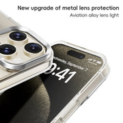 For iPhone 16 ZGA Magsafe Clear PC Tempered Glass Phone Case(Frosted White)