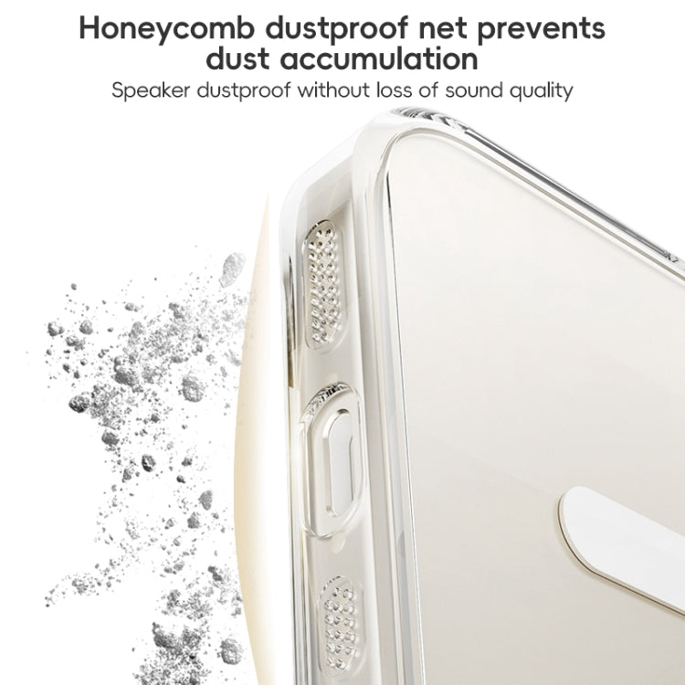 For iPhone 16 ZGA Magsafe Clear PC Tempered Glass Phone Case(Frosted White)