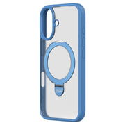 For iPhone 16 Plus ZGA Magsafe Holder PC Hybrid TPU Phone Case(Blue)